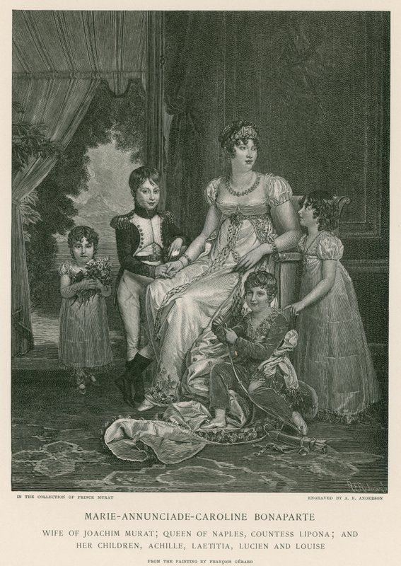 Marie-Annunciade-Caroline Bonaparte af Francois Pascal Simon Gerard