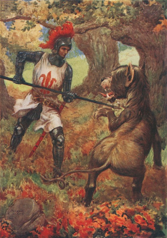 Sir Calidore and the Blatant Beast, fra The Faerie Queene af Edmund Spenser af Frank Adams