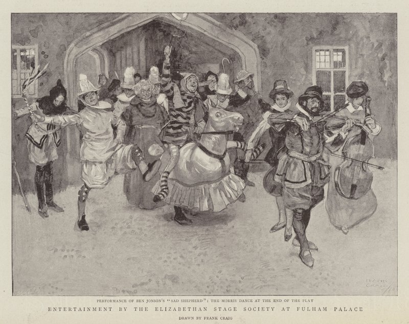 Underholdning af Elizabethan Stage Society på Fulham Palace af Frank Craig
