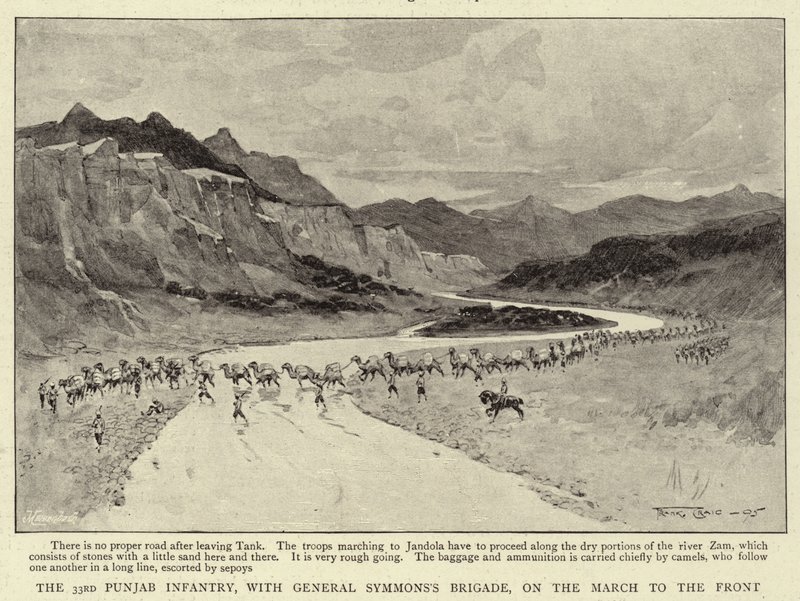 Det 33. Punjab-infanteri, med general Symmons