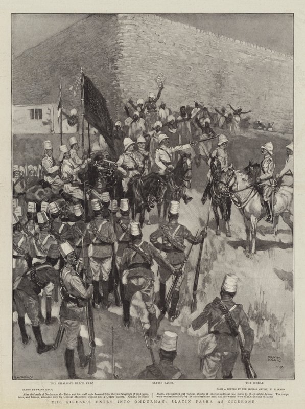 Sirdarens indtræden i Omdurman, Slatin Pasha som Cicerone af Frank Craig
