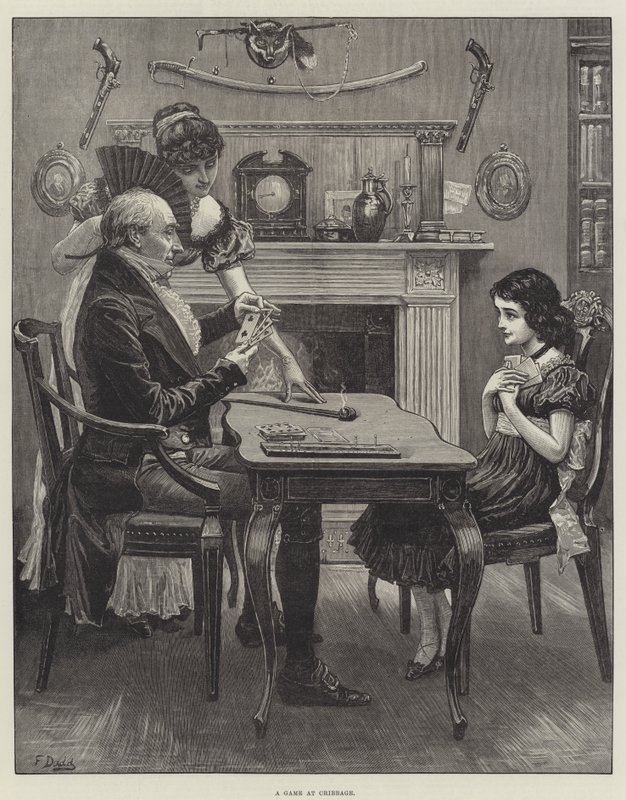 Et spil på Cribbage af Frank Dadd