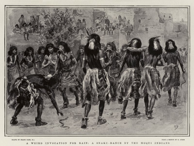 A Weird Invocation for Rain, en Snake-Dance af Moqui-indianerne af Frank Dadd