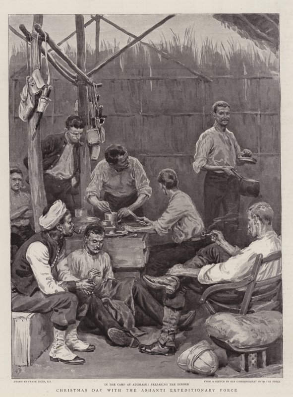 juledag med Ashanti-ekspeditionsstyrken af Frank Dadd