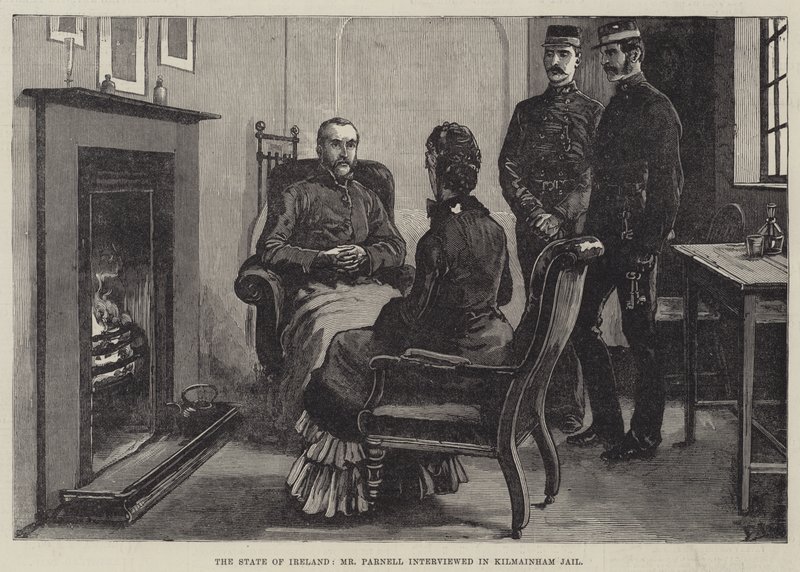 Den irske stat, hr. Parnell interviewede i Kilmainham-fængslet af Frank Dadd