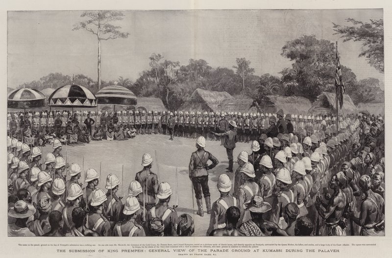 The Submission of King Prempeh, General View of Parade Ground ved Kumassi under Palaver af Frank Dadd