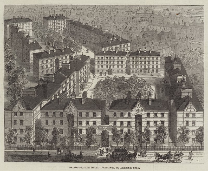 Peabody-Square Model Boliger, Blackfriars-Road af Frank Watkins