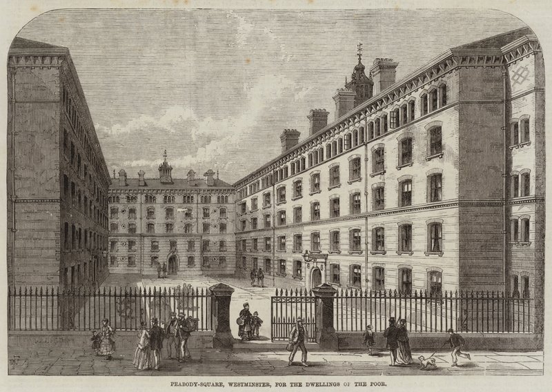 Peabody-Square, Westminster, for de fattiges boliger af Frank Watkins