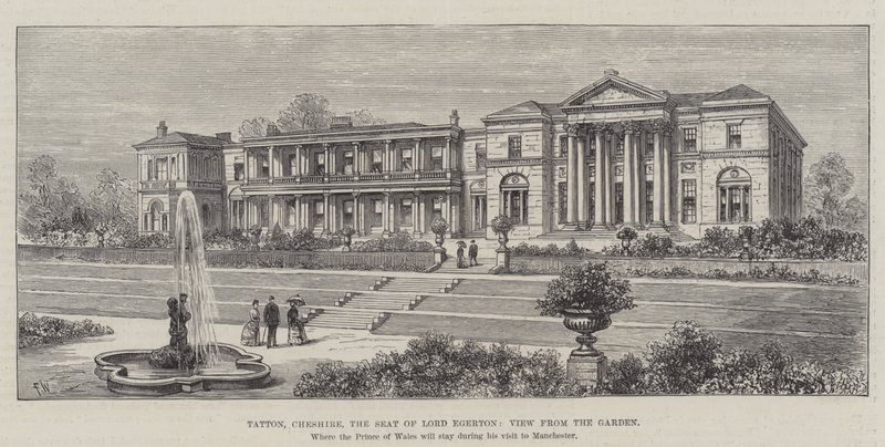 Tatton, Cheshire, Lord Egertons sæde, udsigt fra haven af Frank Watkins