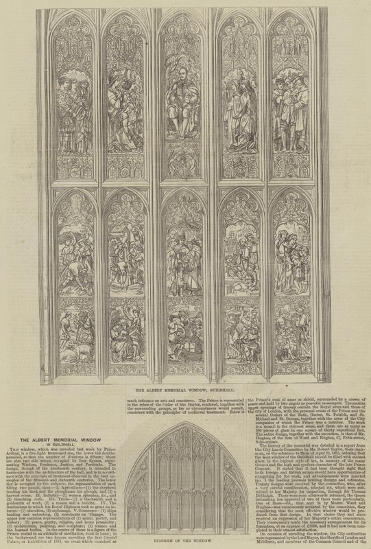 Albert Memorial Window i Guildhall af Frank Watkins