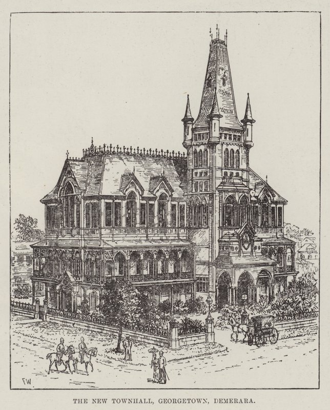 Det nye rådhus, Georgetown, Demerara af Frank Watkins