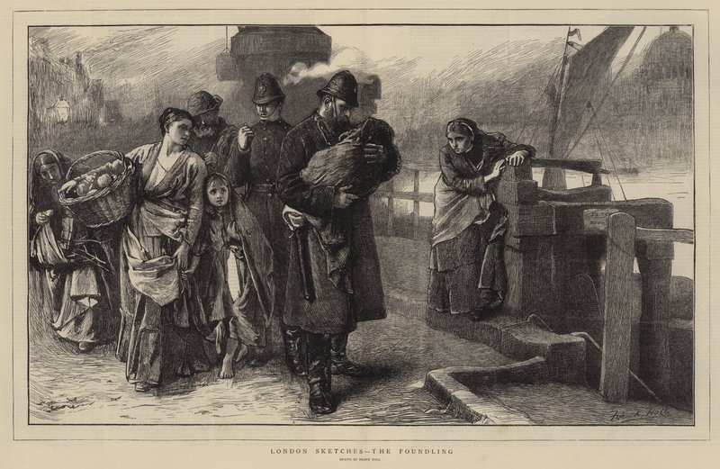 London Sketches, the Foundling (gravering) af Frank (after) Holl