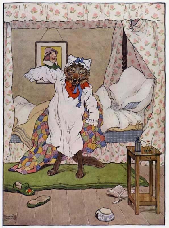 Rødhætte (farve litho) af Frank Adams