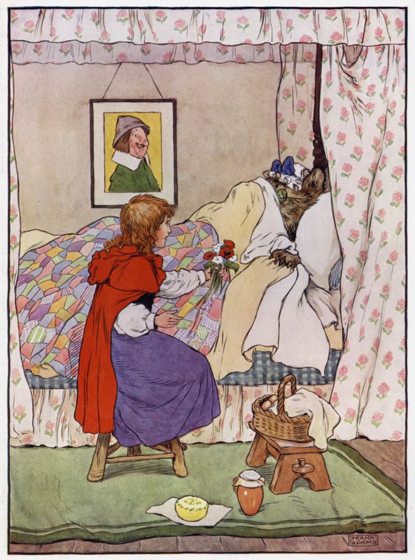 Rødhætte (farve litho) af Frank Adams