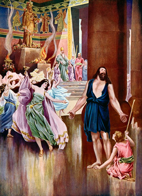 Samson og Delila, sidste akt sidste scene af Frank Adams