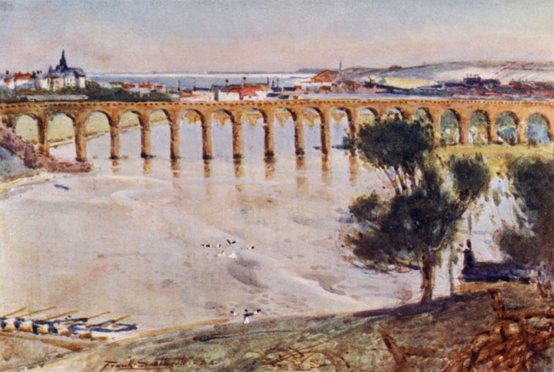 Berwick-on-Tweed (farve litho) af Frank Southgate