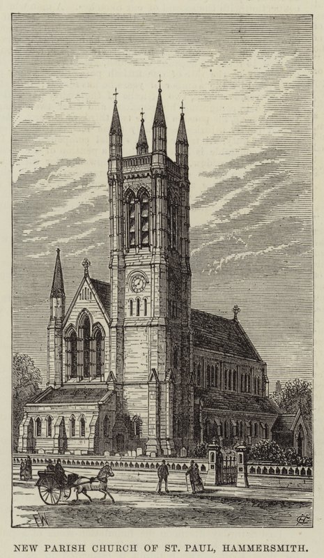 Den nye sognekirke St Paul, Hammersmith af Frank Watkins