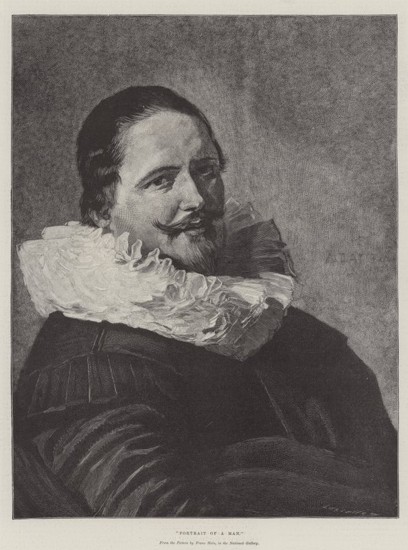 Portræt af en mand af Frans Hals