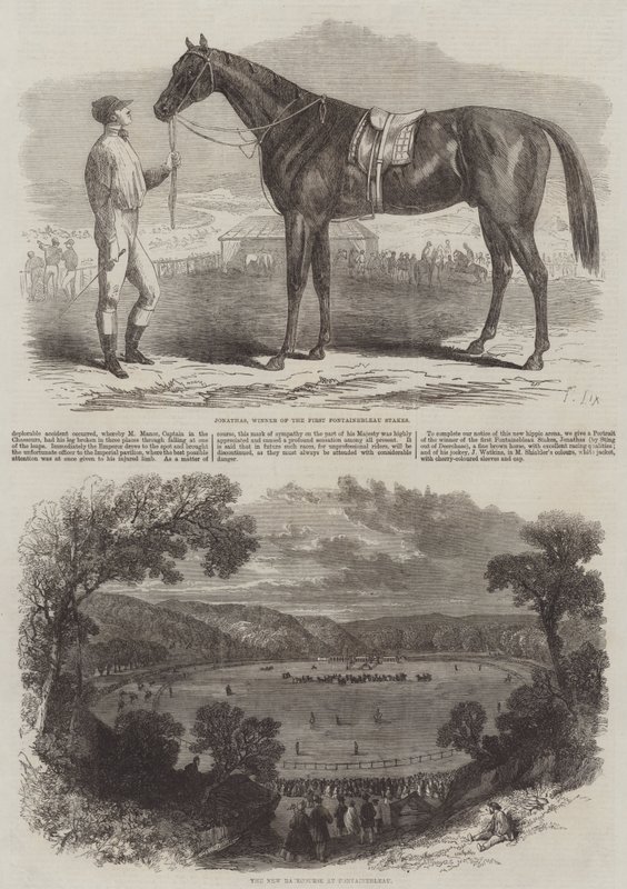 Ny væddeløbsbane ved Fontainebleau af Frederic Theodore Lix