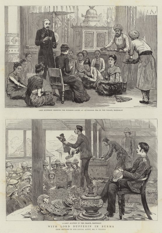 Med Lord Dufferin i Burma af Frederic Villiers