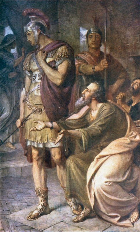 Paulus i Rom (farvelitografi) af Frederic James Shields