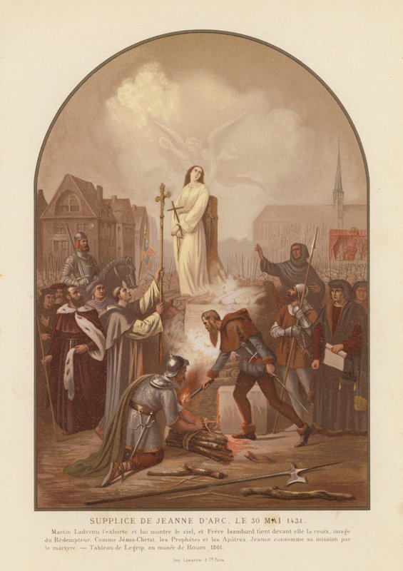 Martyrdom af Joan of Arc af Frederic Legrip