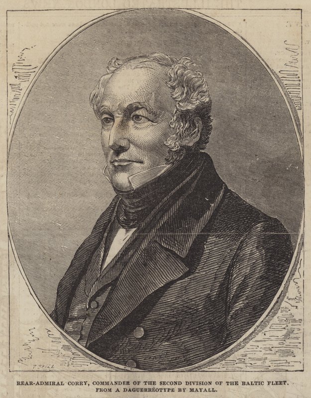 Kontreadmiral Corry, kommandør for anden division af den baltiske flåde af Frederick John Skill