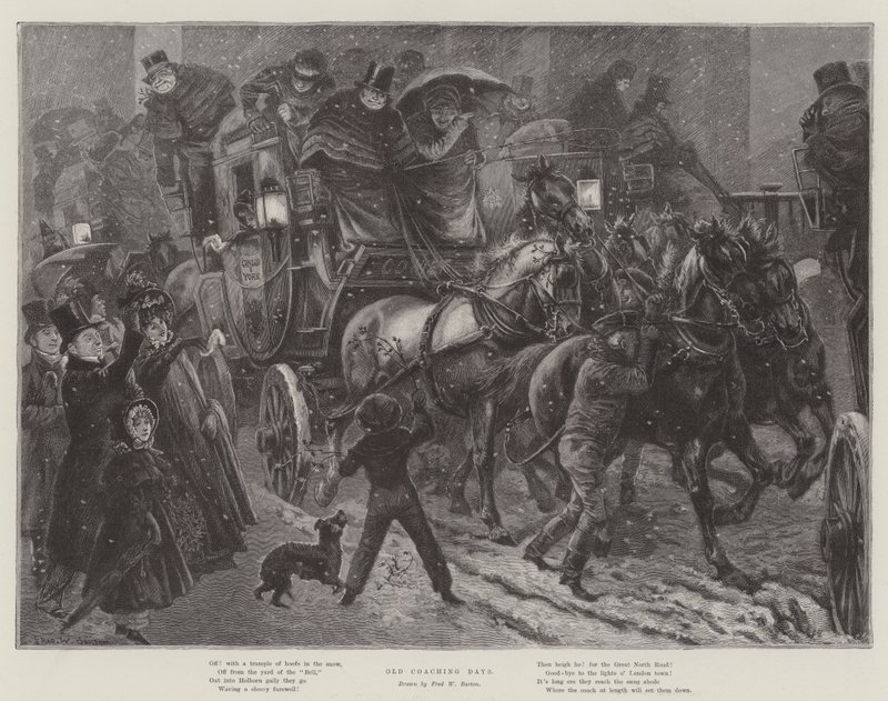 Gamle trænerdage af Frederick William Burton