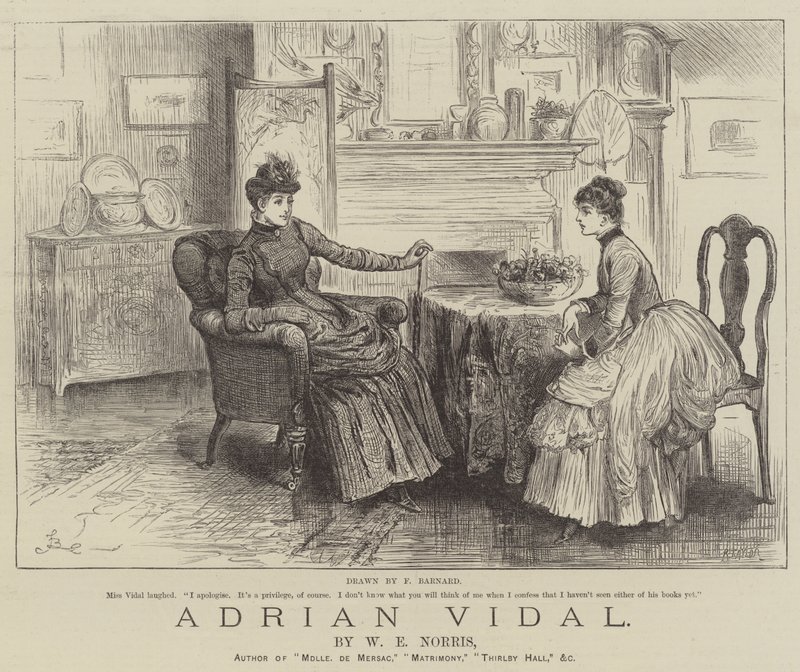 Adrian Vidal, af W E Norris af Frederick Barnard
