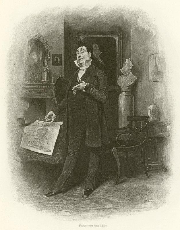 Mr. Pecksniff (dybtryk) af Frederick Barnard
