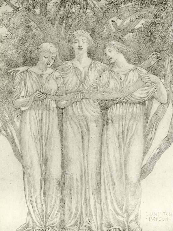 Feerne (print) af Frederick Hamilton Jackson