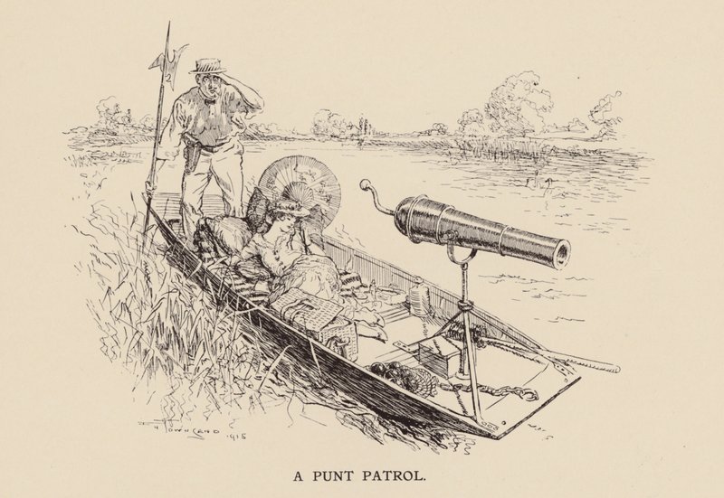 A Punt Patrol (litografi) af Frederick Henry Townsend