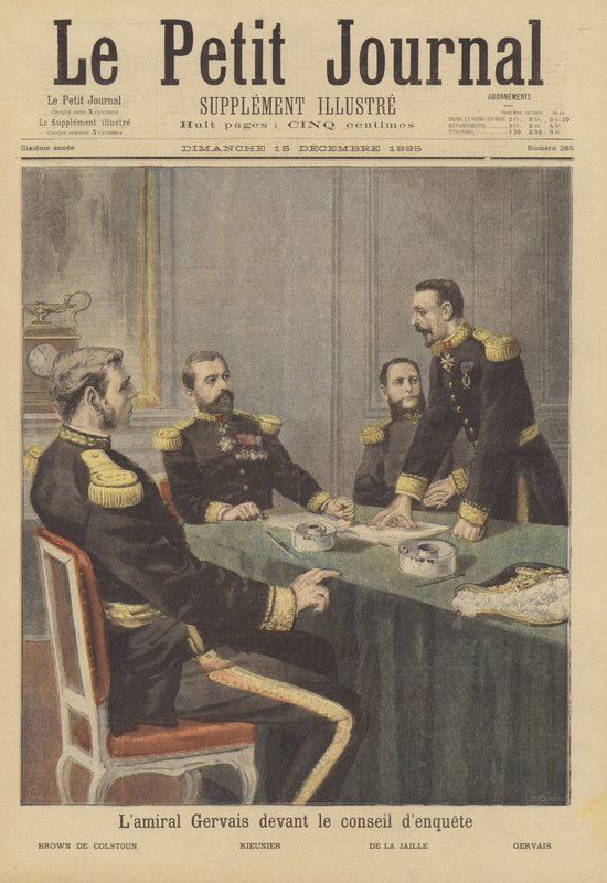 Admiral Gervais foran undersøgelsesrådet af French School