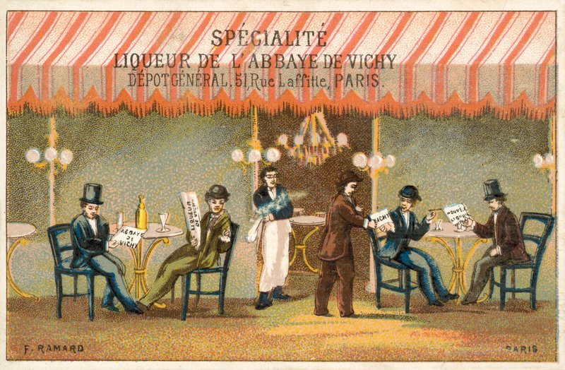 Cafe scene af French School