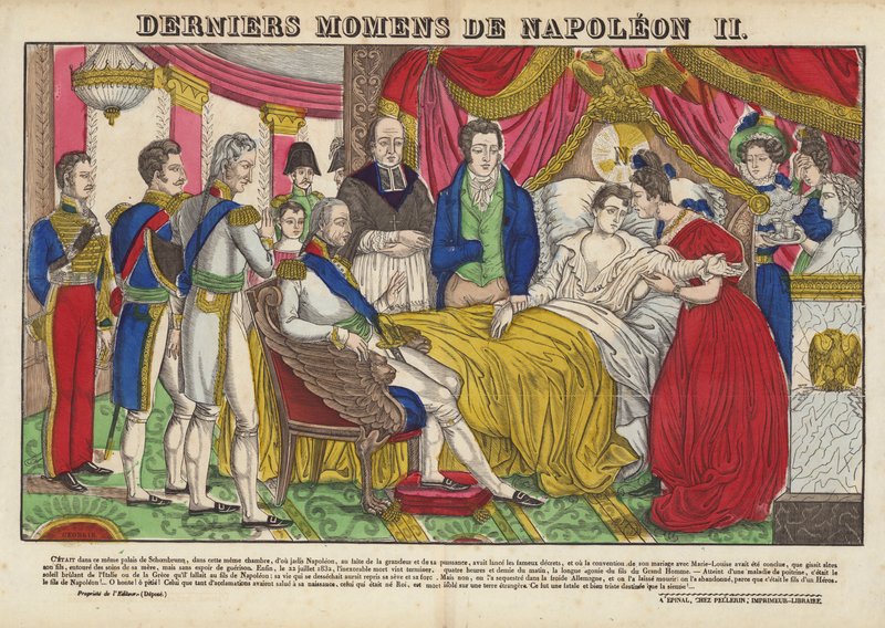 De sidste øjeblikke af Napoleon II af French School