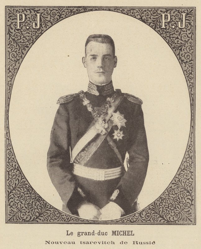 Storhertug Michael, ny tsarevich af Rusland af French School