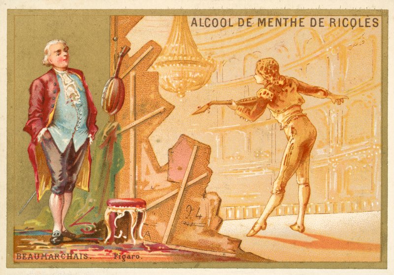 Pierre Beaumarchais, fransk dramatiker, og hans skabelse, Figaro af French School