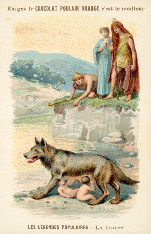 Hun-ulven, der ammer Romulus og Remus af French School