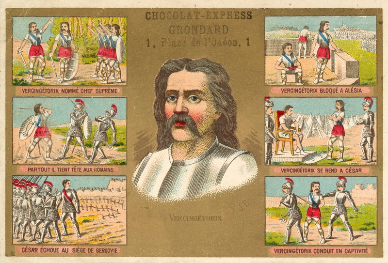Vercingetorix, gallisk høvding, og scener fra hans liv af French School