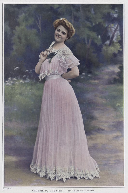 Blanche Toutain, fransk skuespillerinde (farvet foto) af French Photographer