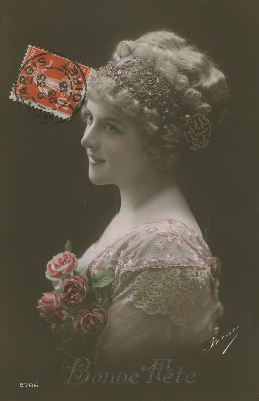 Tillykke med fødselsdagen. Postkort sendt i 1913. af French Photographer
