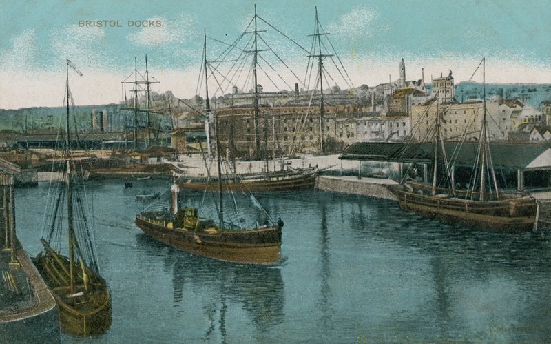 Bristol Docks, England. Postkort sendt i 1913. af French Photographer