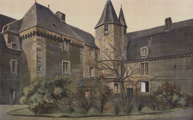 Carrouge, Chateau, Facade på gården af French Photographer