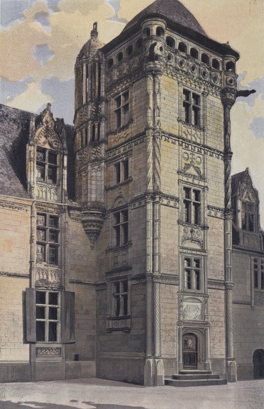 Chemaze, Chateau de Saint-Ouen, trappetårnet af French Photographer