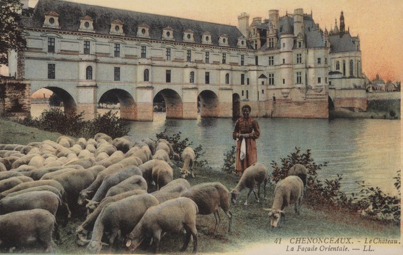 Chenonceaux, slottene, den østlige facade af French Photographer