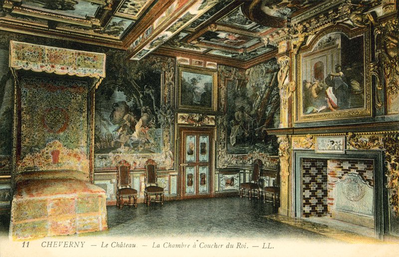 Cheverny, Chateau, Kings soveværelse af French Photographer