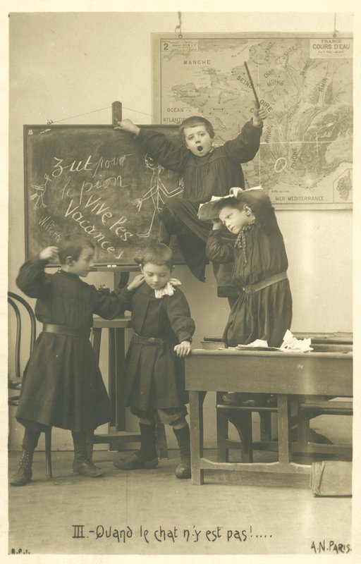 Franske skolebørn leger, Vive Les Vacances af French Photographer
