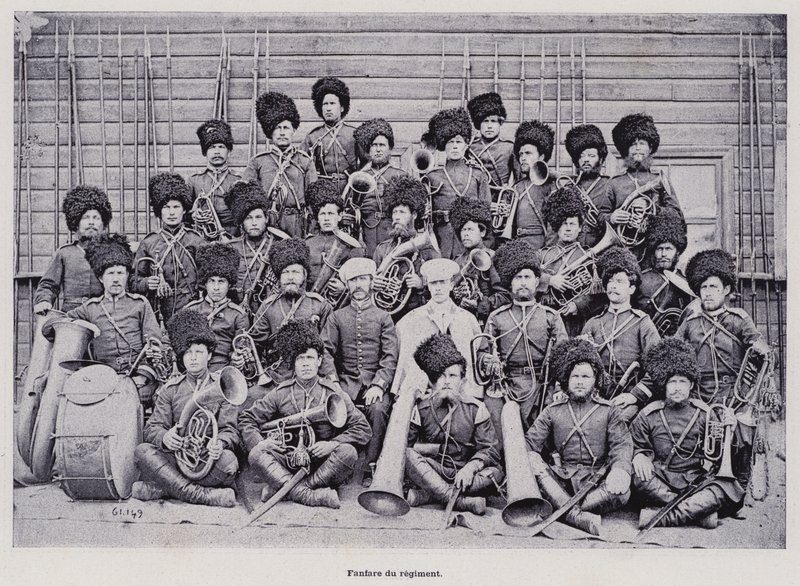 Russisk hær: Regimental Band (s/h foto) af French Photographer