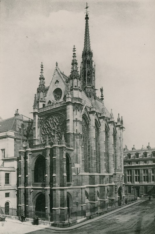 La Sainte-Chapelle, St. Kapellet (fotogravering) af French Photographer