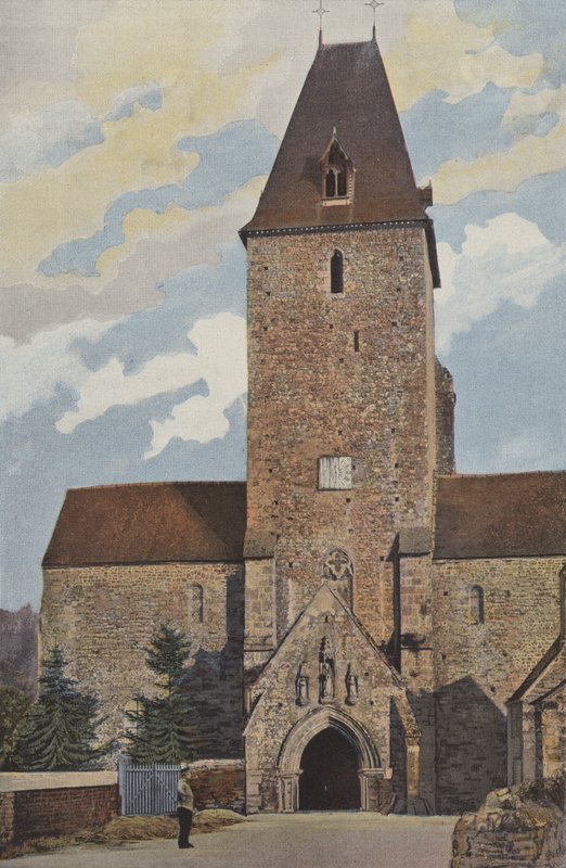 Lonlay, LAbbaye, Eglise, Ensemble O af French Photographer